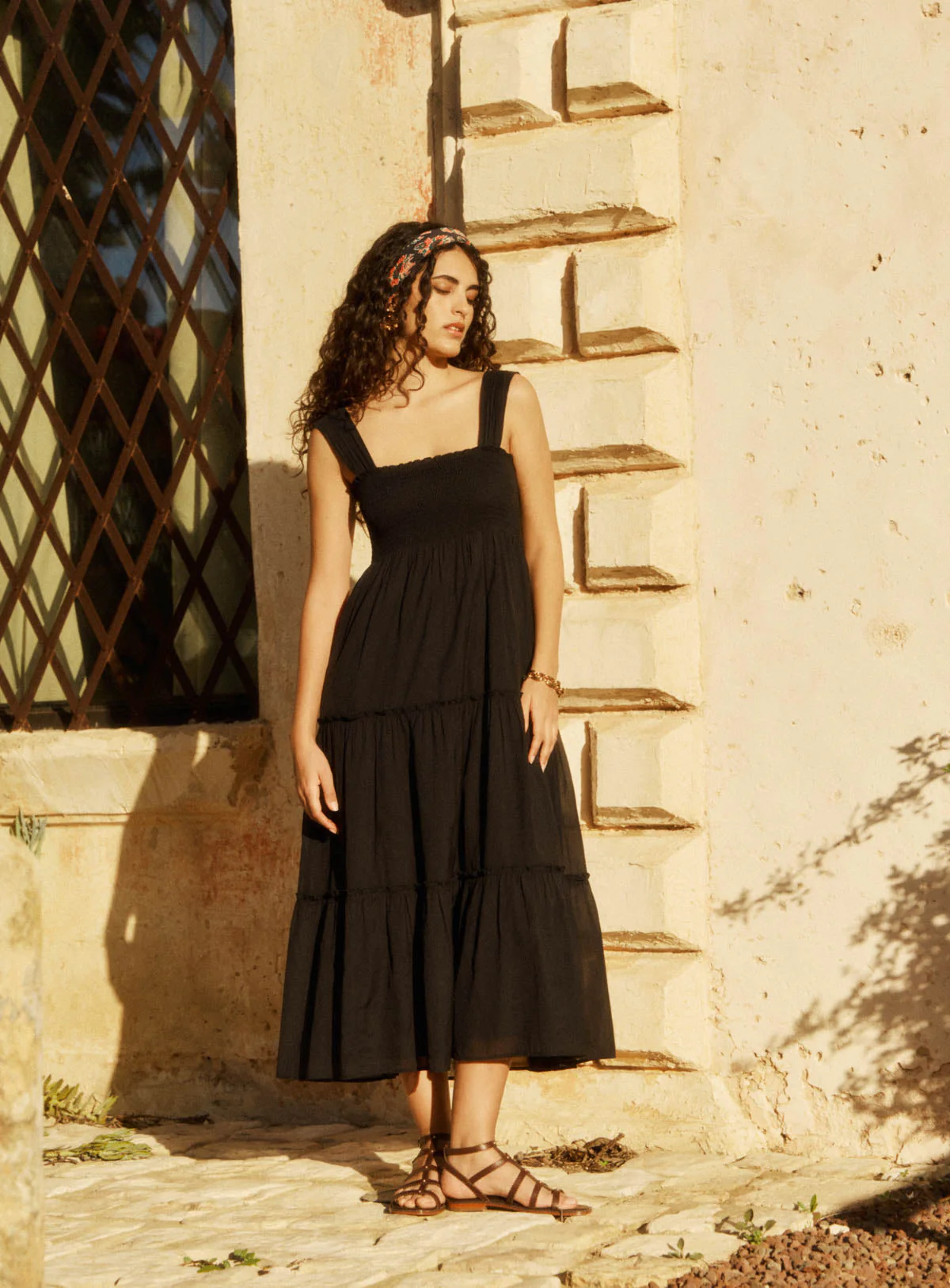 Women's Dress 100% Polyester Woven Satin Crepe - Black - Image 3