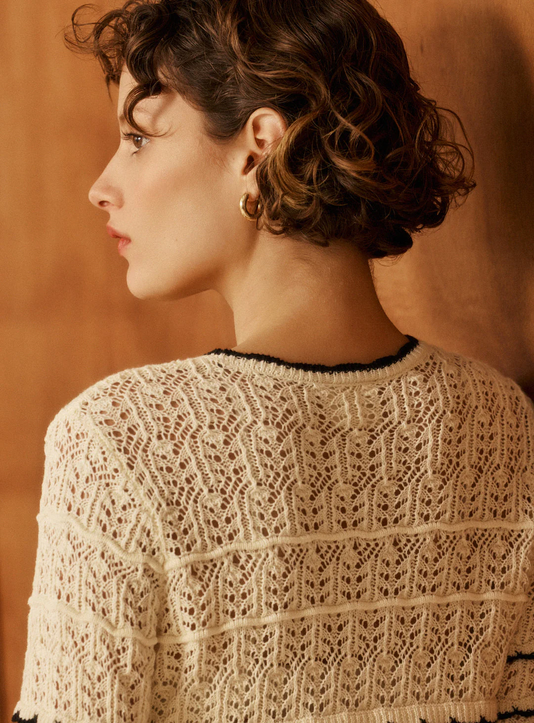 Women's Pullover 100% Cotton Knit Fabric, Soft - Ecru - Image 4