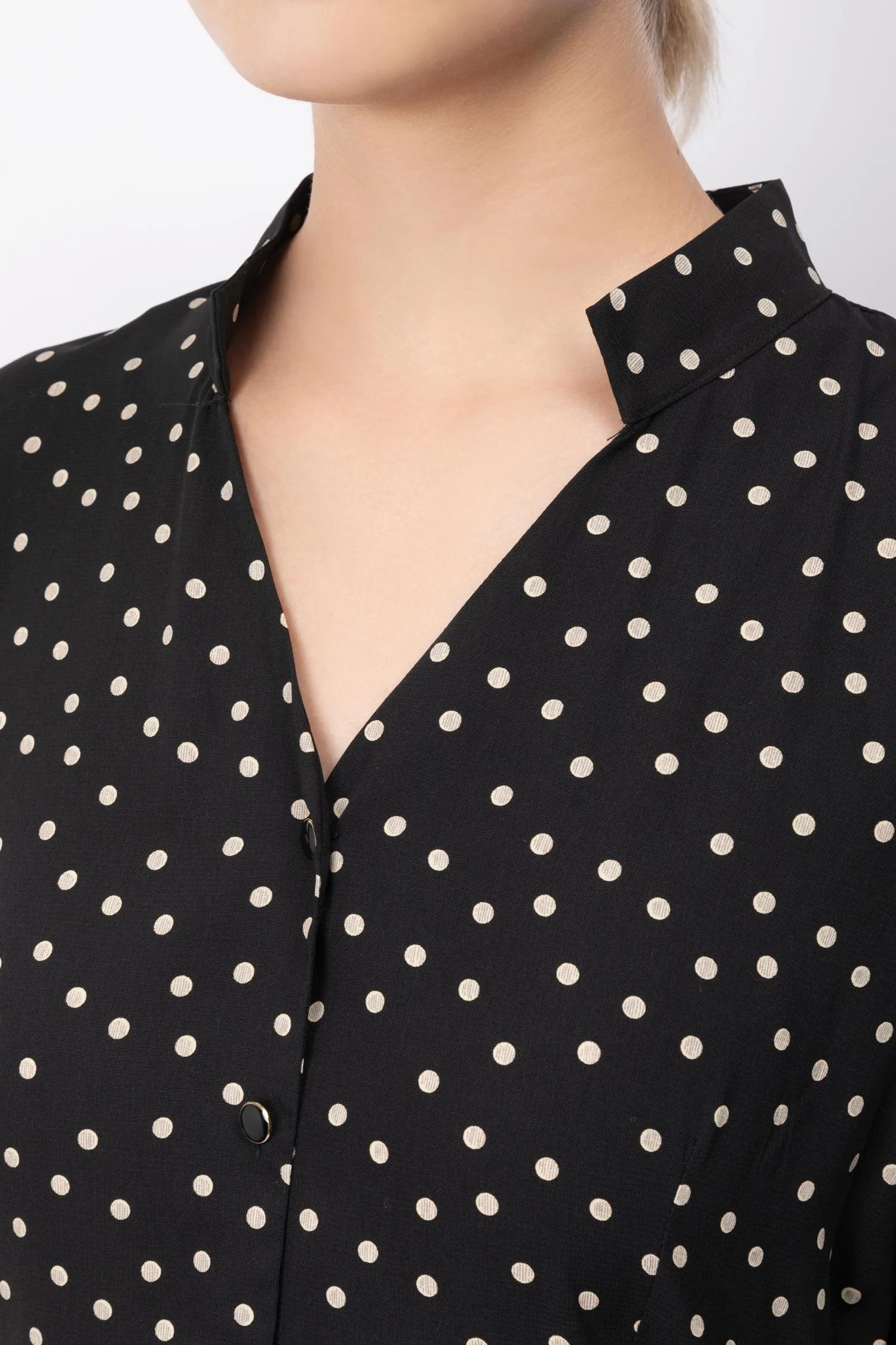 Polka Dot Printed Midi Dress - Image 4