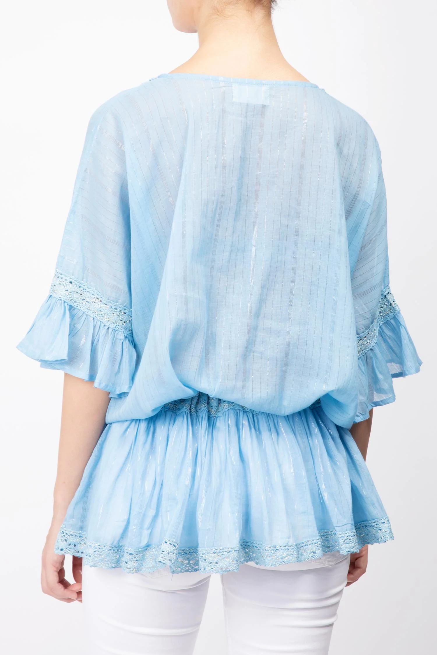 Printed Top With Lace trims - Image 2