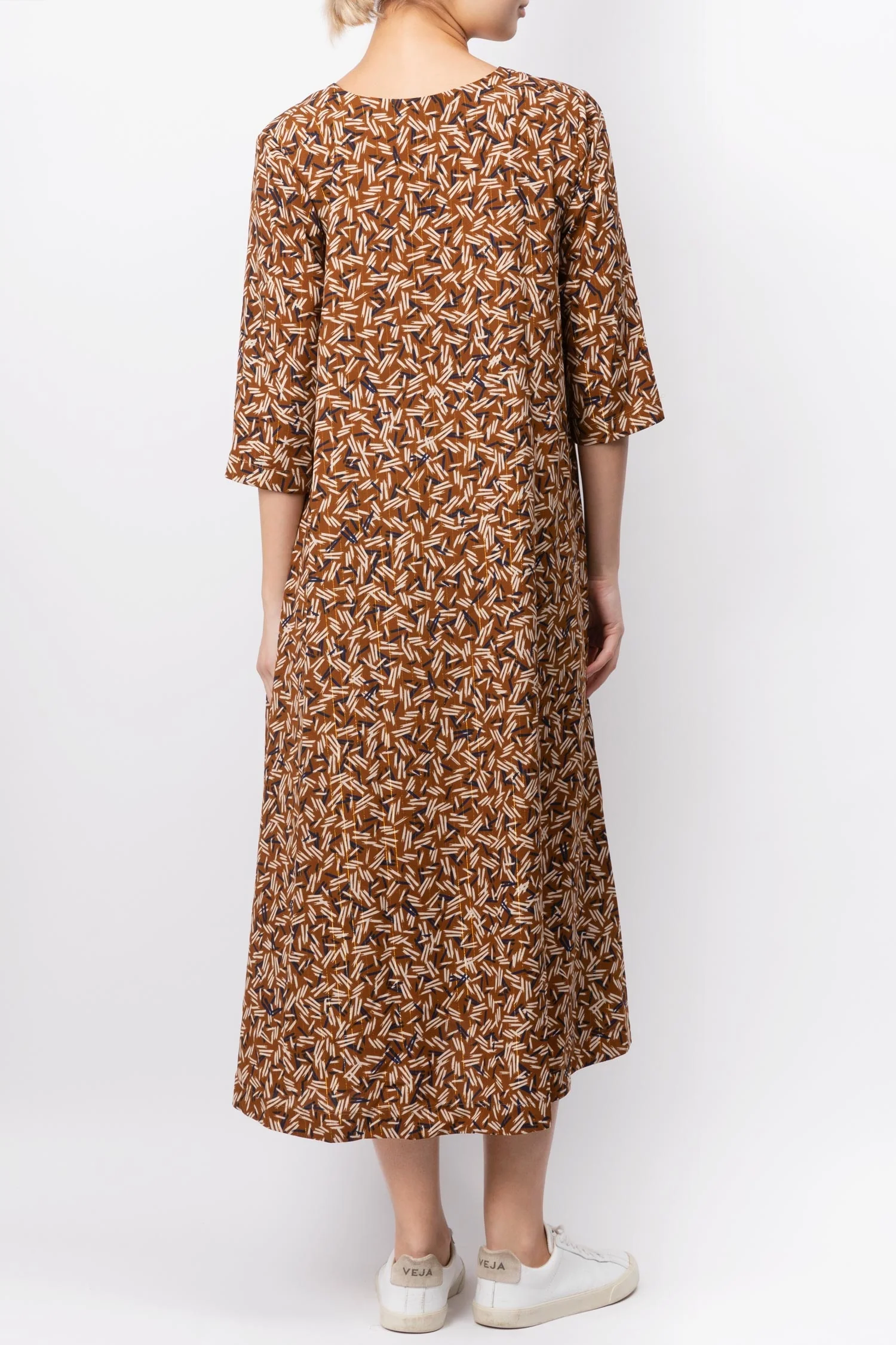 Printed V-neck Maxi Dress - Image 3