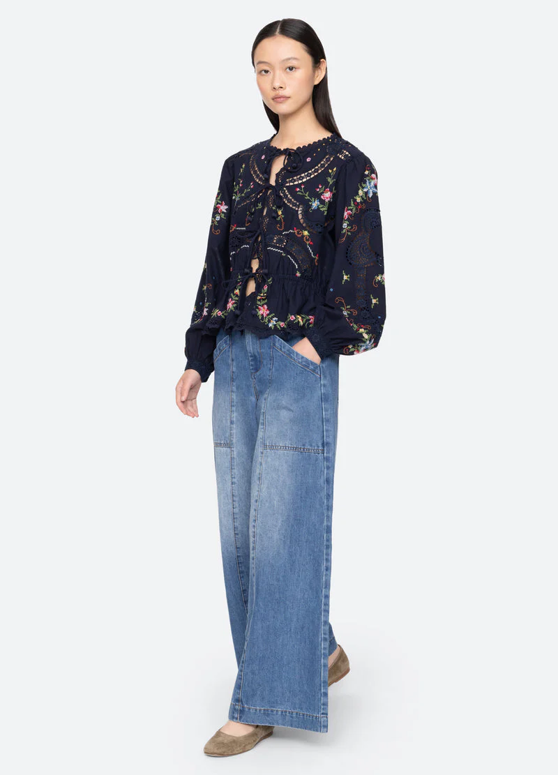 Blouse Rs26-133 Navy - Image 7