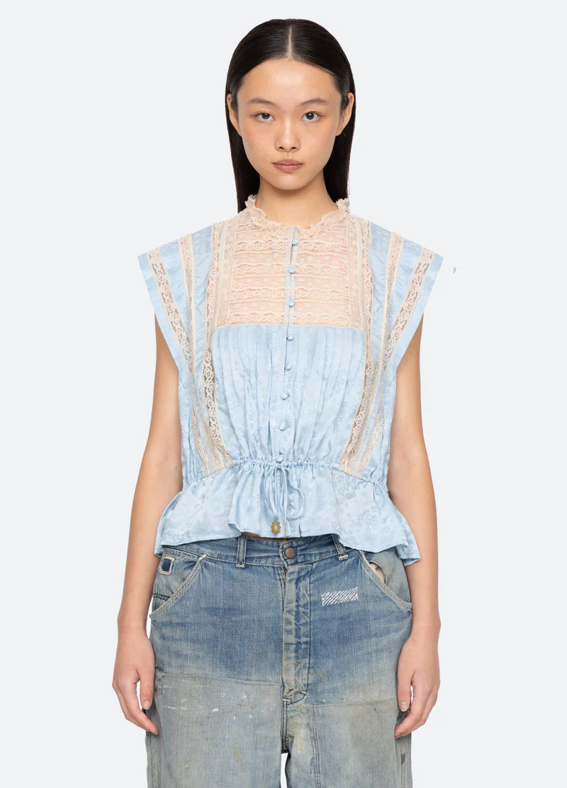 Blouse Ss26-017 Blue - Image 5