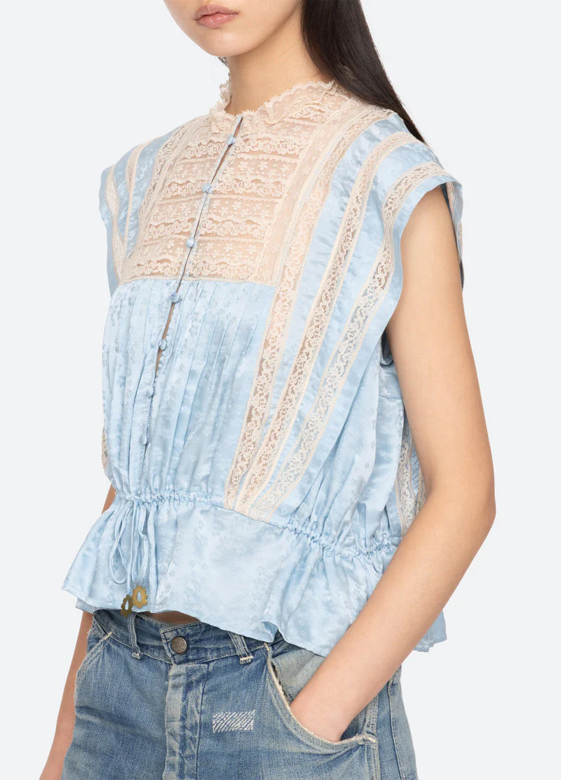Blouse Ss26-017 Blue - Image 6