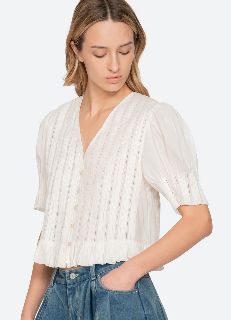 Blouse Ss26-051 White - Image 6