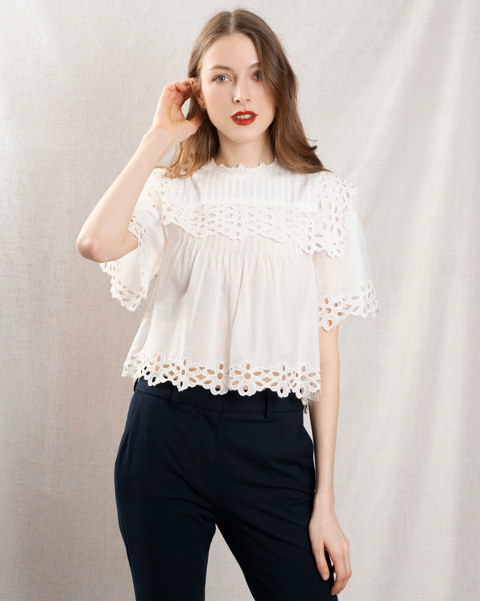 Blouse Ss26-079 White