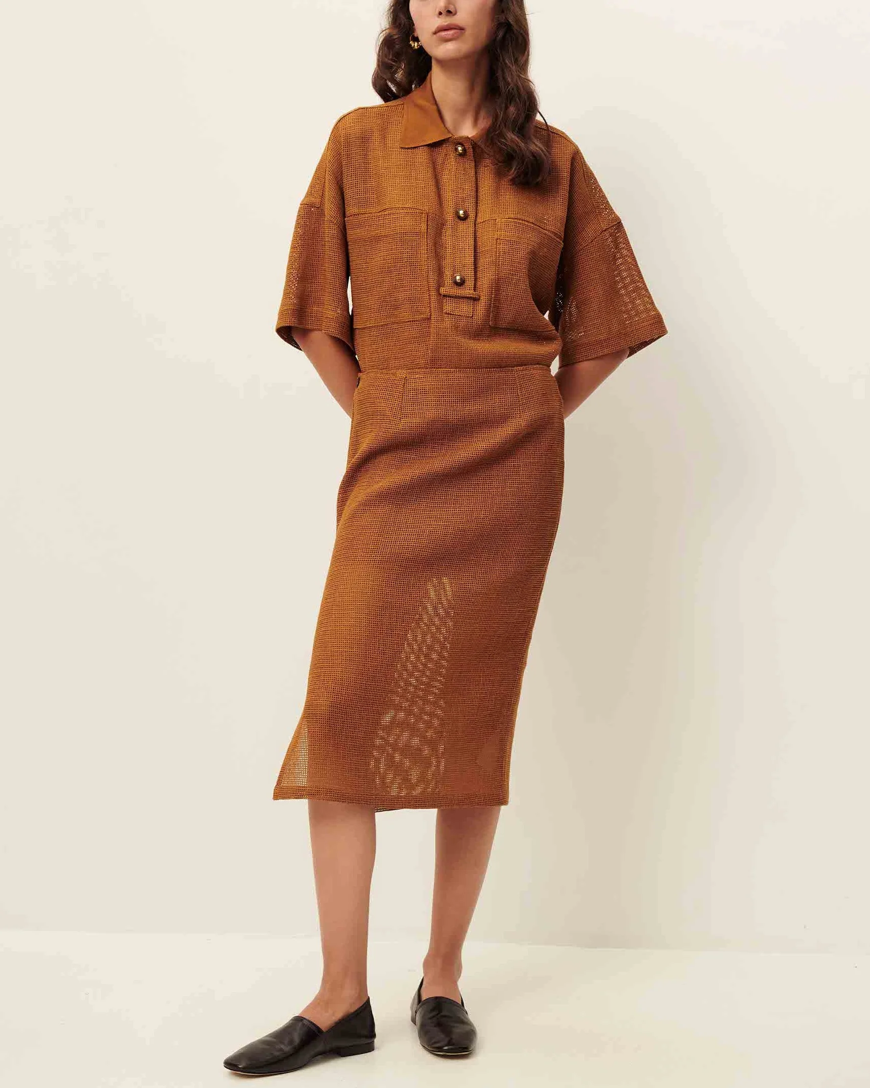 Blouse Paulo Amber-Brown - Image 5