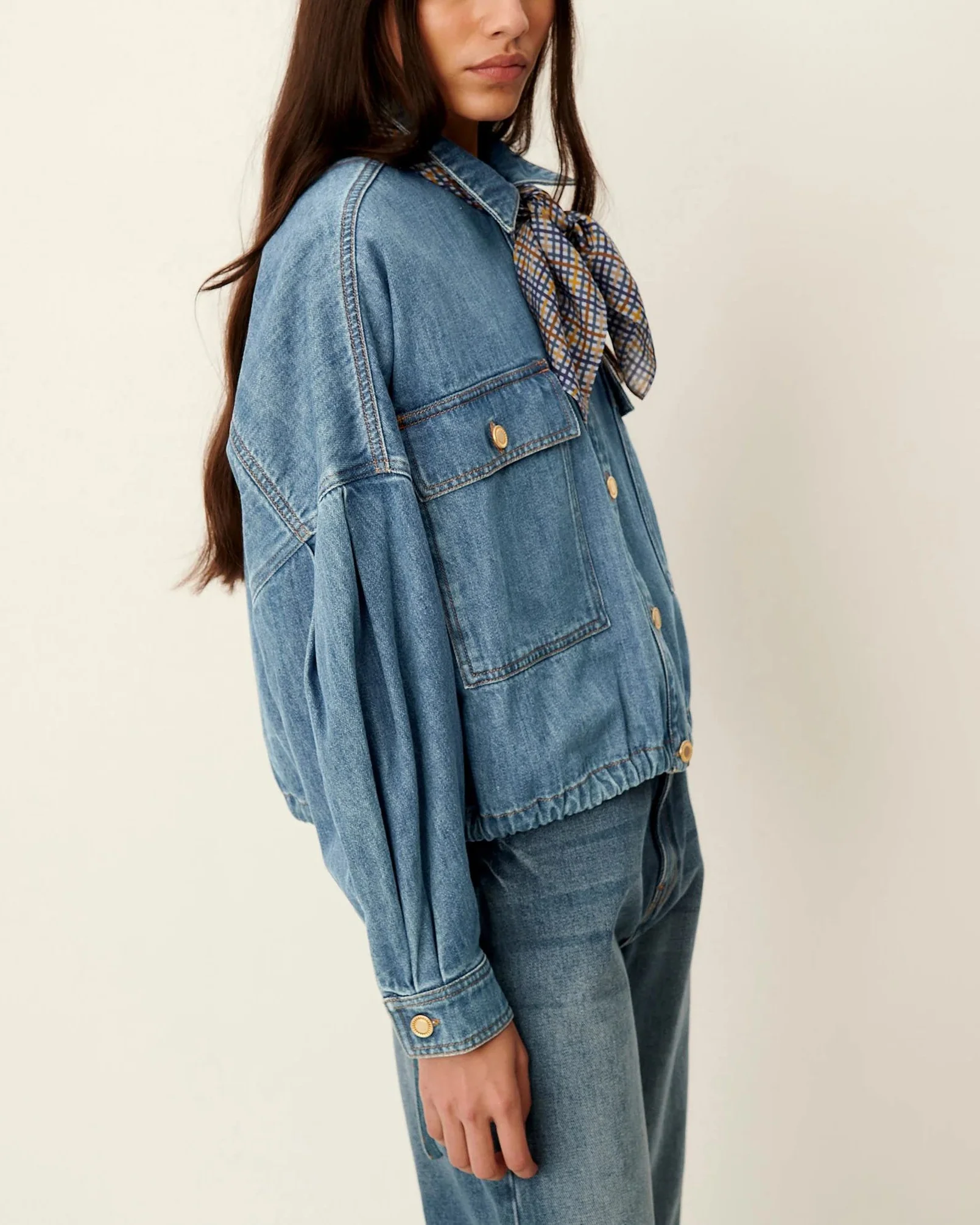 Denim Jacket Cazanim Mid-Blue - Image 6