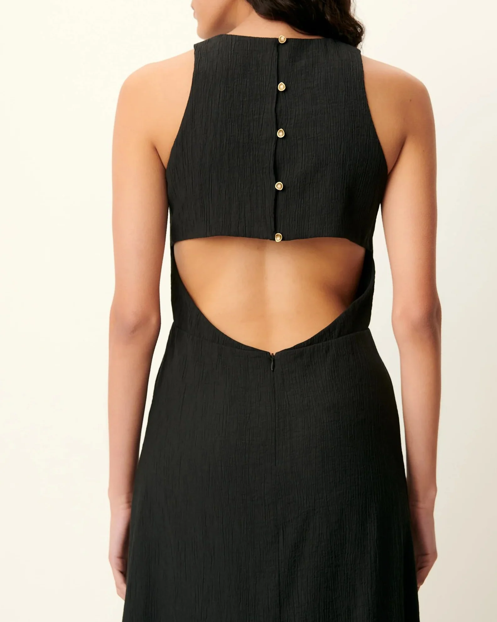 Women's Dress Lenzing ECOVERO Viscose Seersucker Crépon - Moonless - Image 6