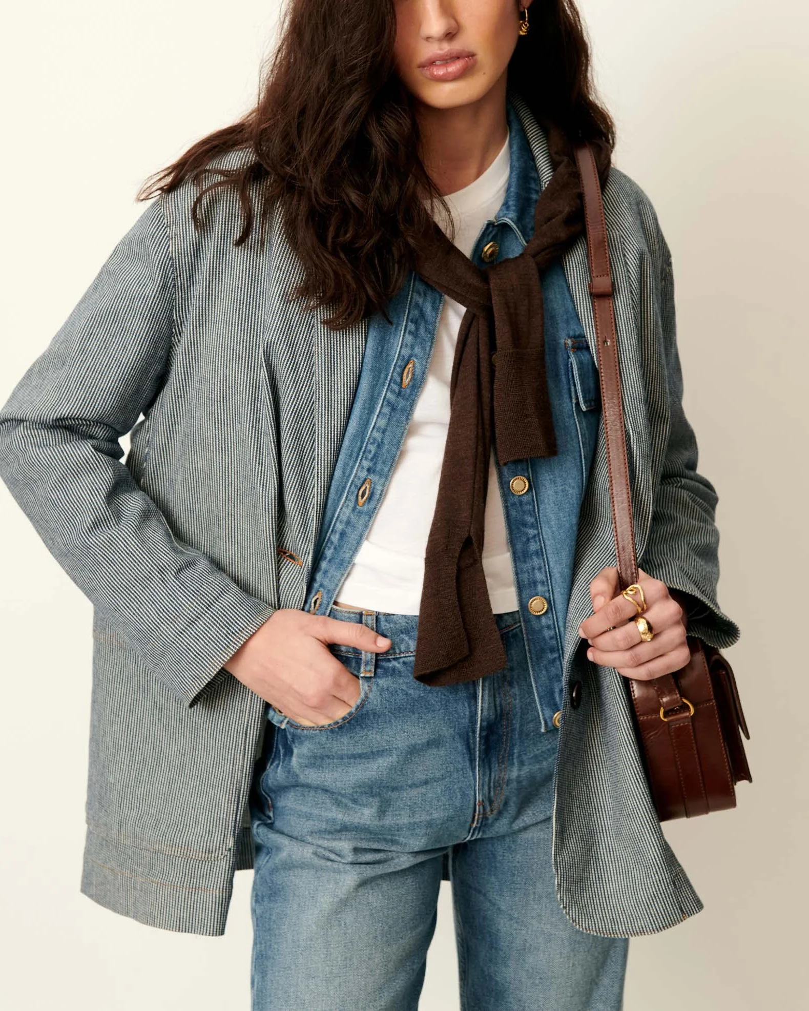 Unisex Jacket Gots Certified Organic Cotton - Sandblack - Image 2