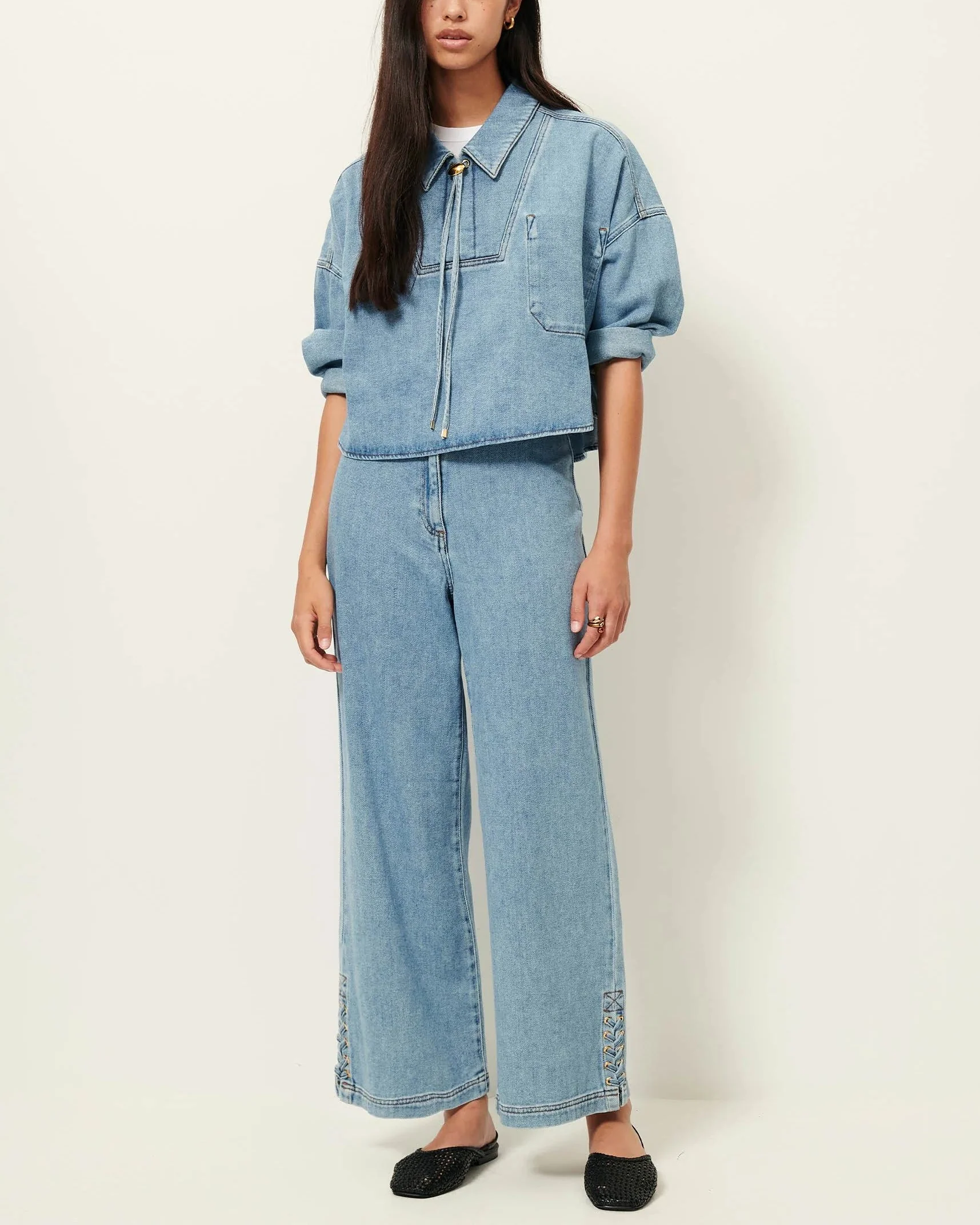 Women Jeans GOTS-Certified Organic Cotton - Stonewashed Indigo Azuru - Image 2