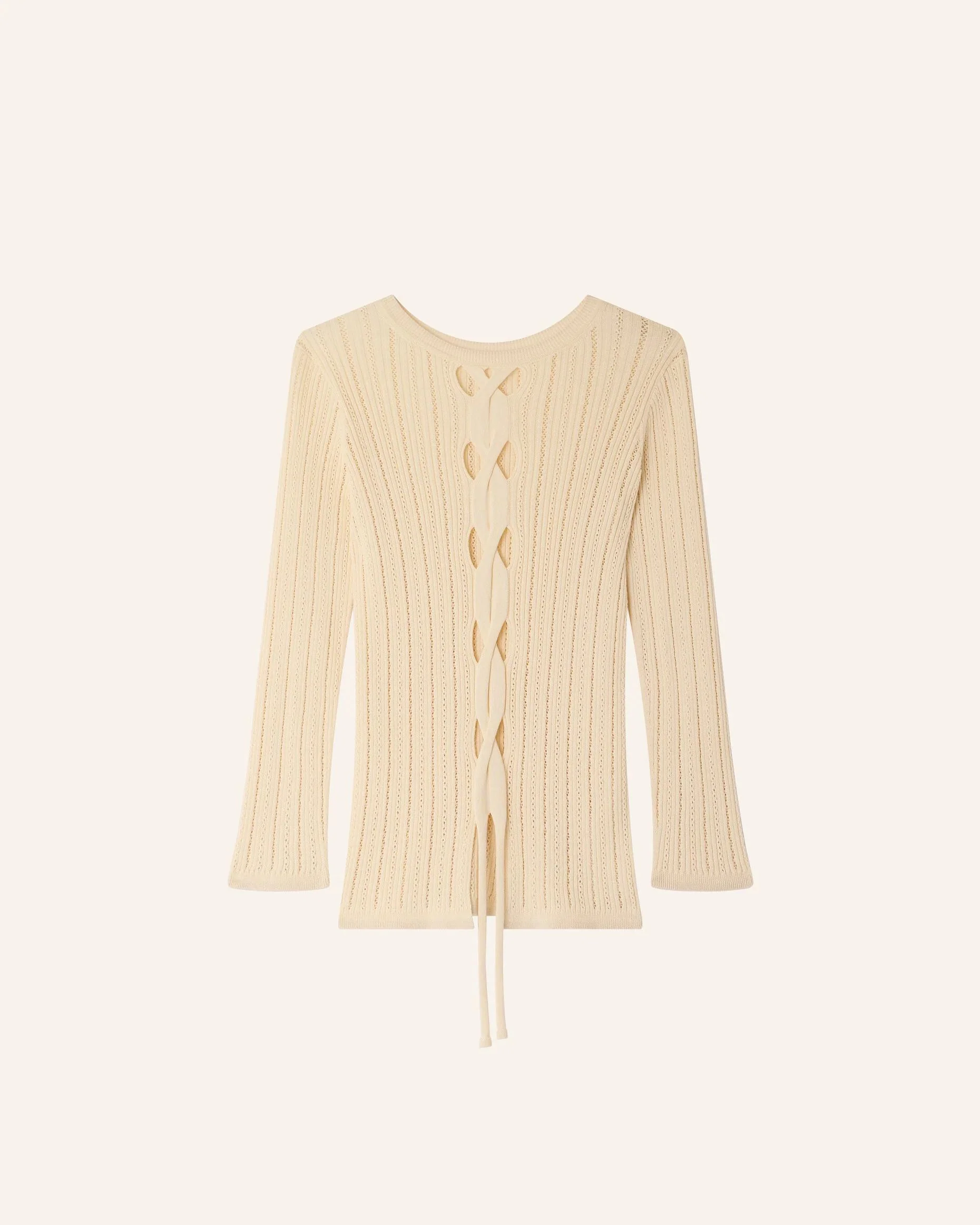 Women's Pullover Merino Wool Blend Knit - Fleur-De-Sel