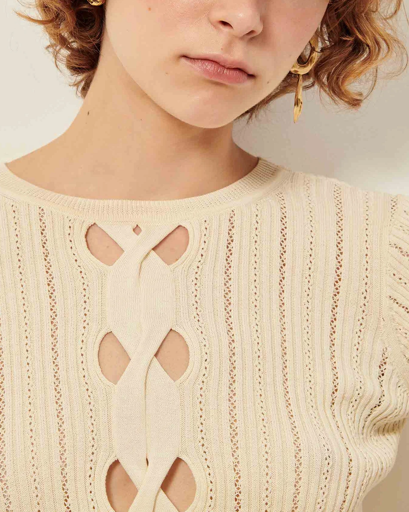 Women's Pullover Merino Wool Blend Knit - Fleur-De-Sel - Image 6