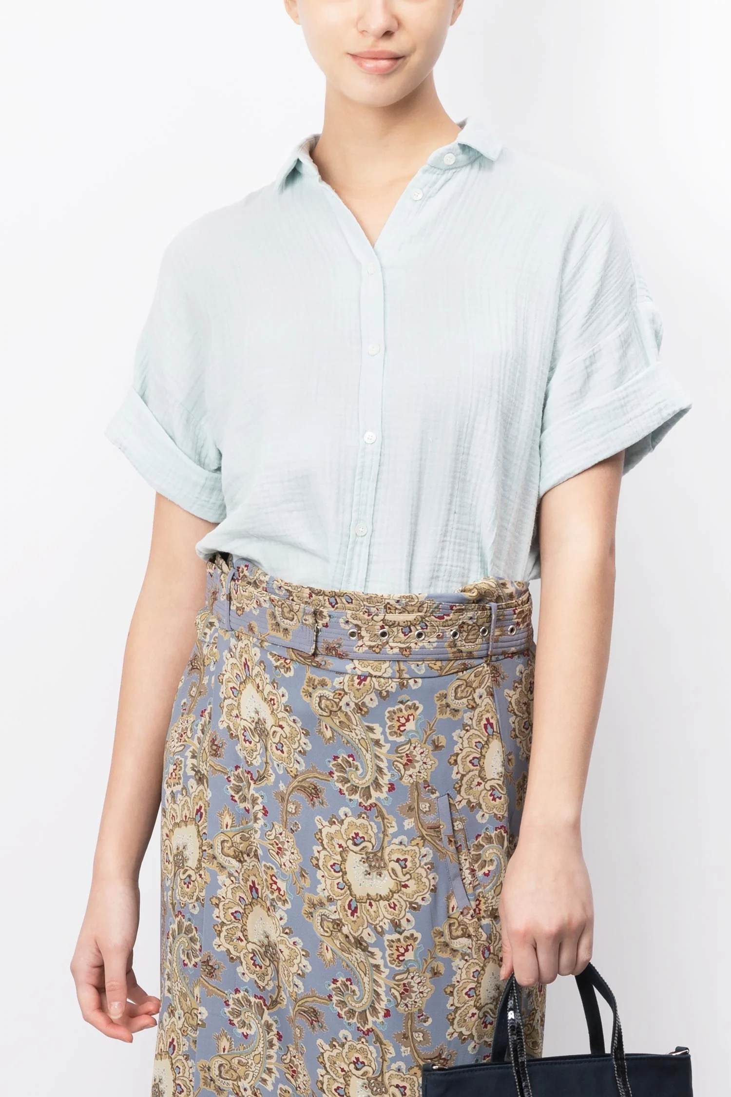 Short Sleeves Cotton Shirt 49-Midnight - Image 2