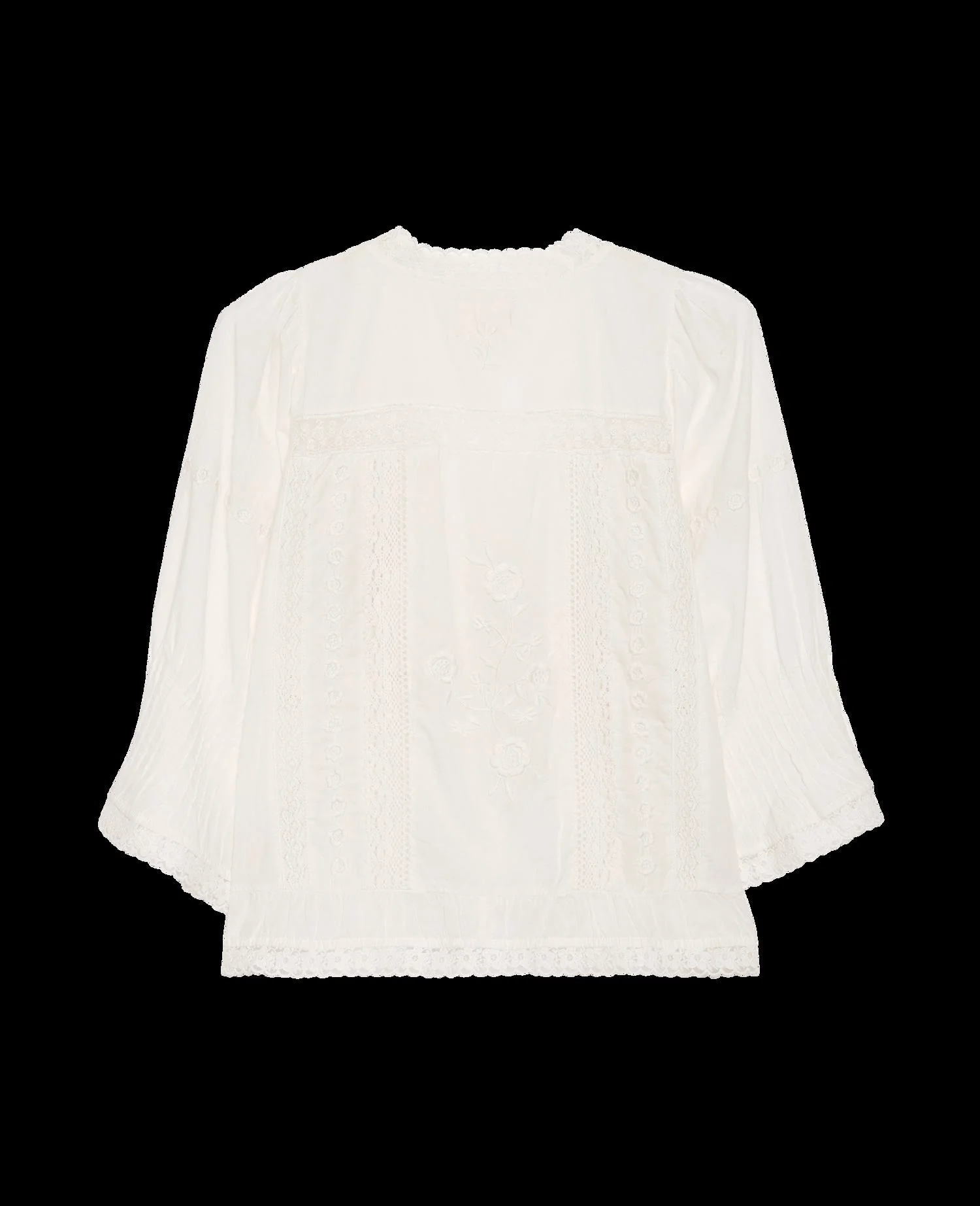 Women's Relaxed-Fit Blouse 100% Organic Cotton - Off-White - Image 6