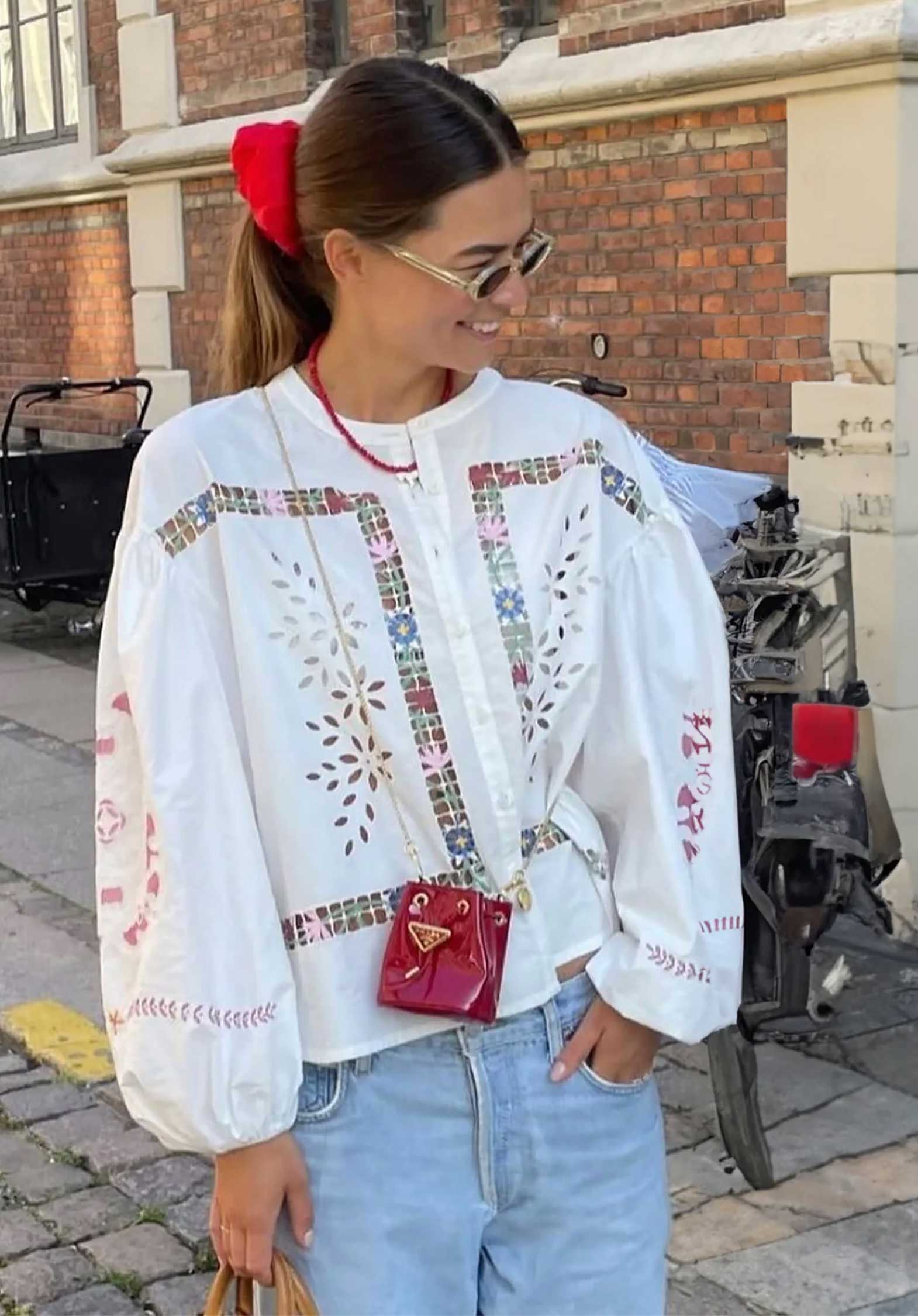 Blouse Sissel Shirt White - Image 3
