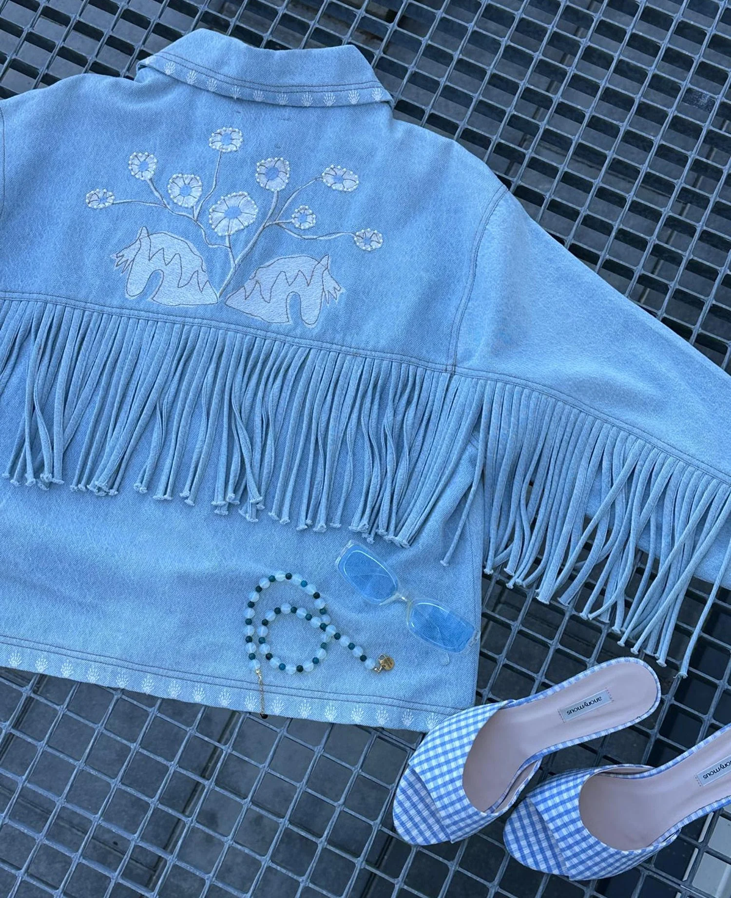 Unisex  Jacket  Fabric - Indigo Washed Vintage Denim - Image 5
