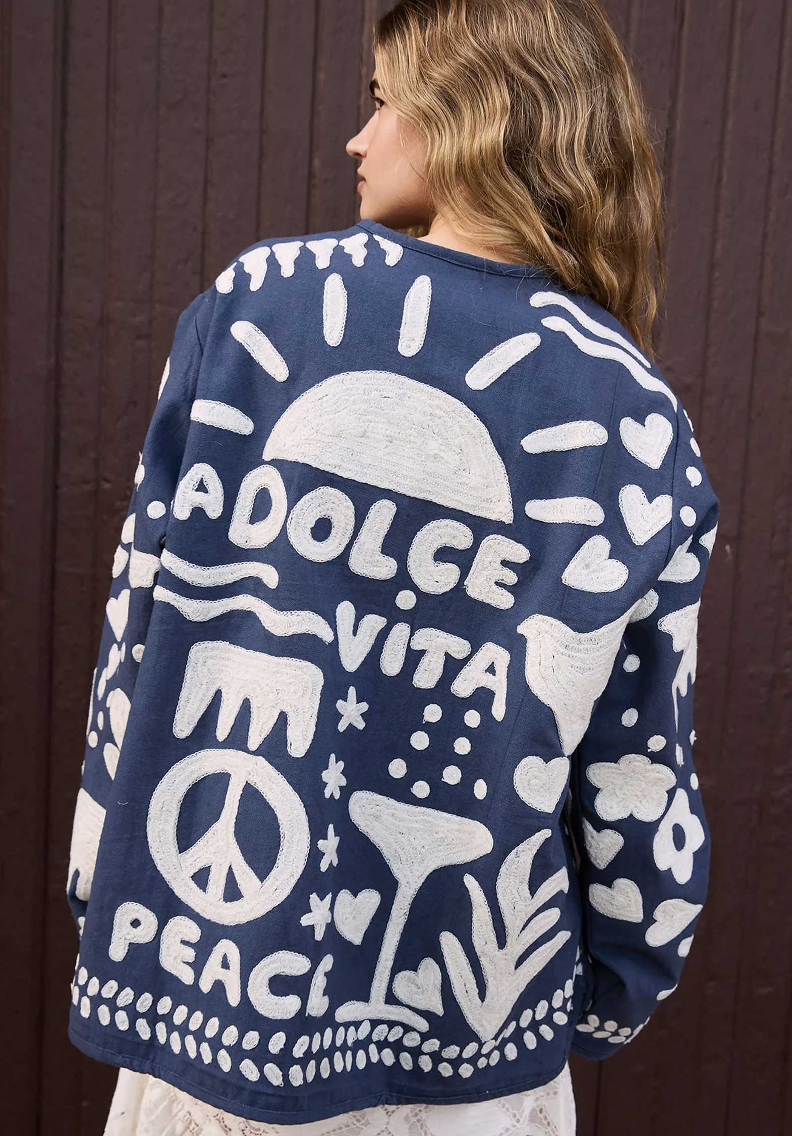 Jacket Maggie Suzani Navy-Peace - Image 2