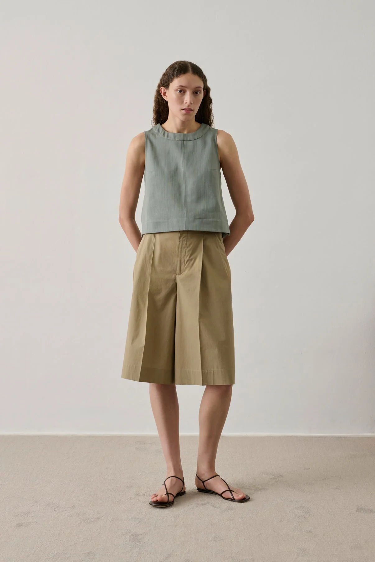 Women's Button-Down Blouse 100% Cotton Poplin - Mint Leaf Vert-D-Eau - Image 4