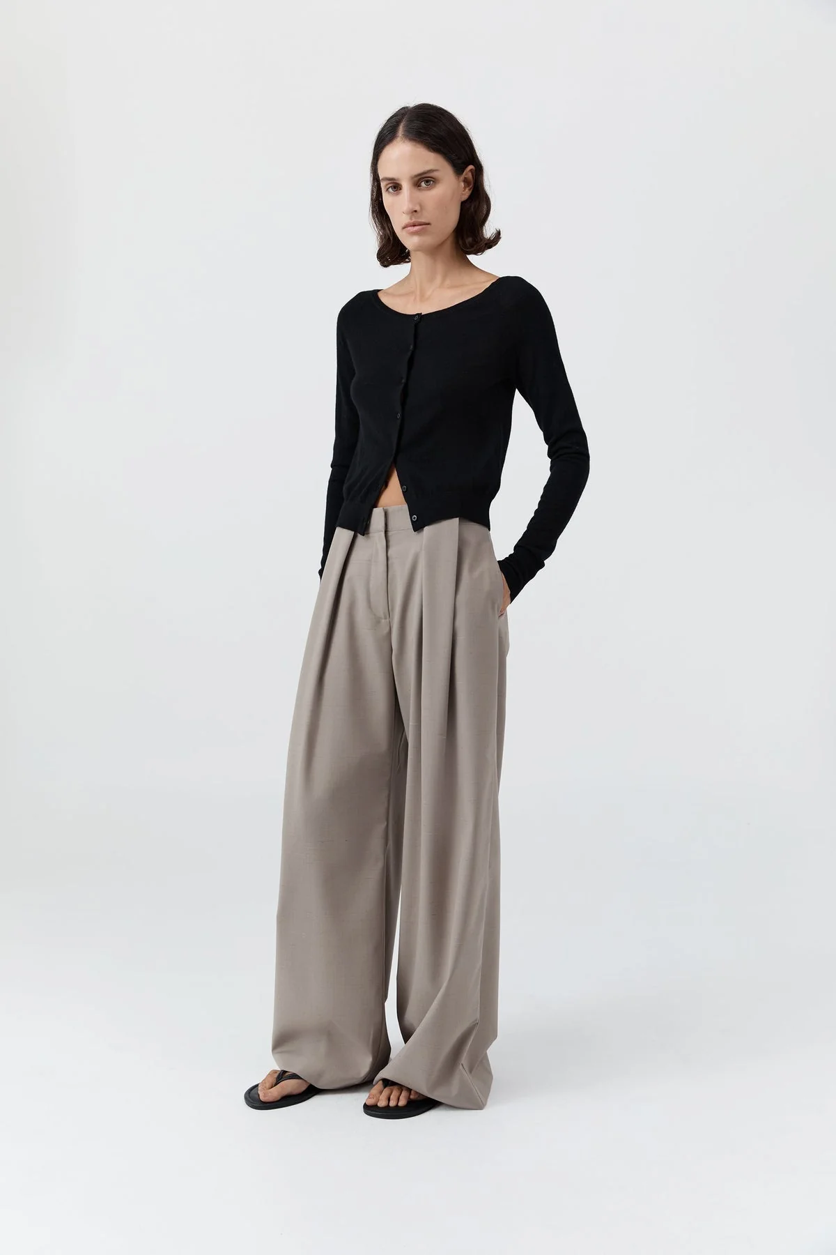Cardigan Wool Ballet Card Black - Image 3