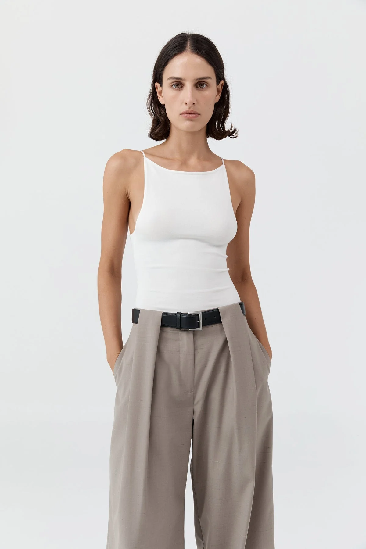Dress Square Neck Dres Off-White - Image 2