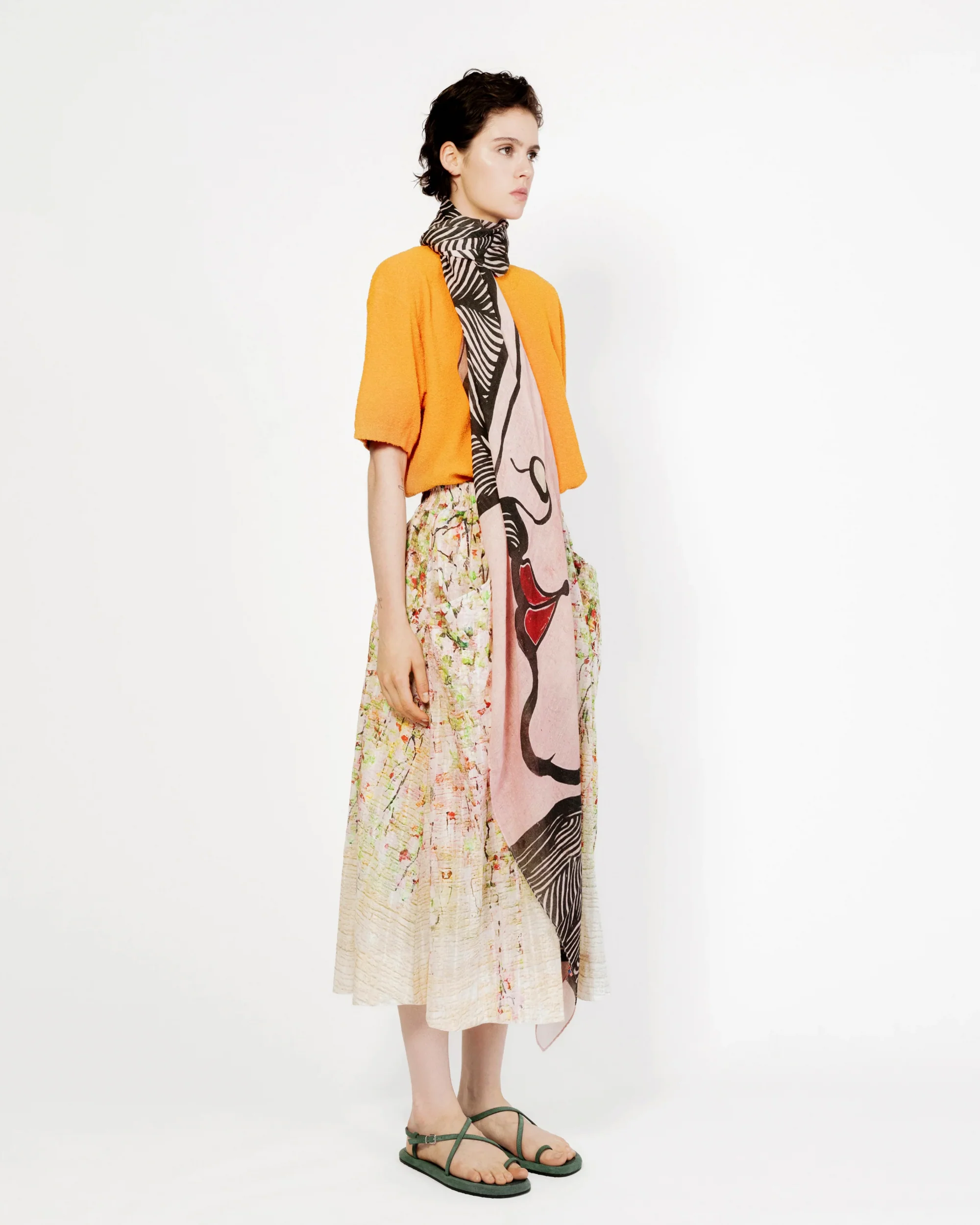 Women's Scarf Silk-Modal-Blend Lux - Pink-Blossom - Image 3