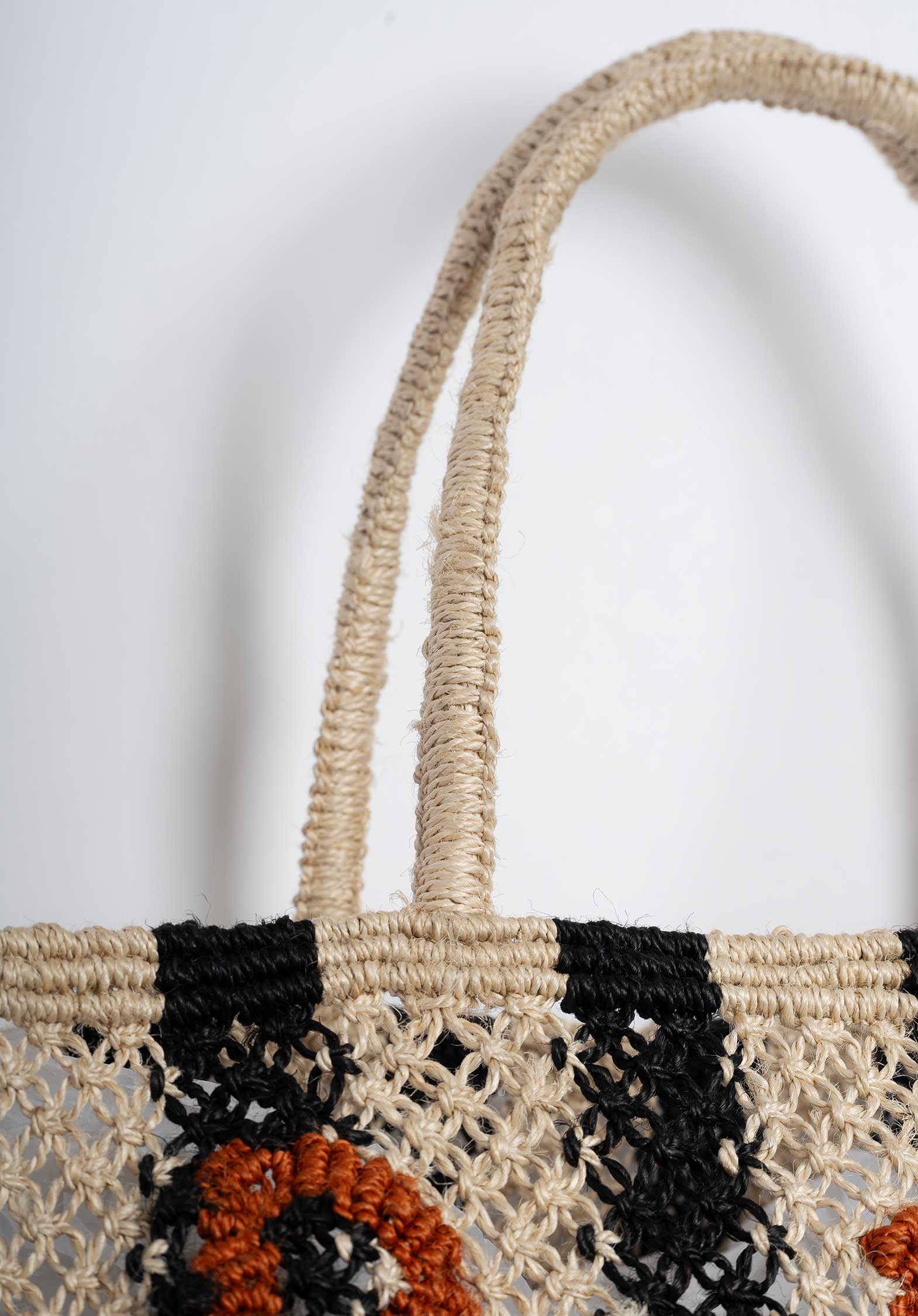 The Jacksons Barry "Bon Voyage" Jute Beach Bag - Black - Image 4