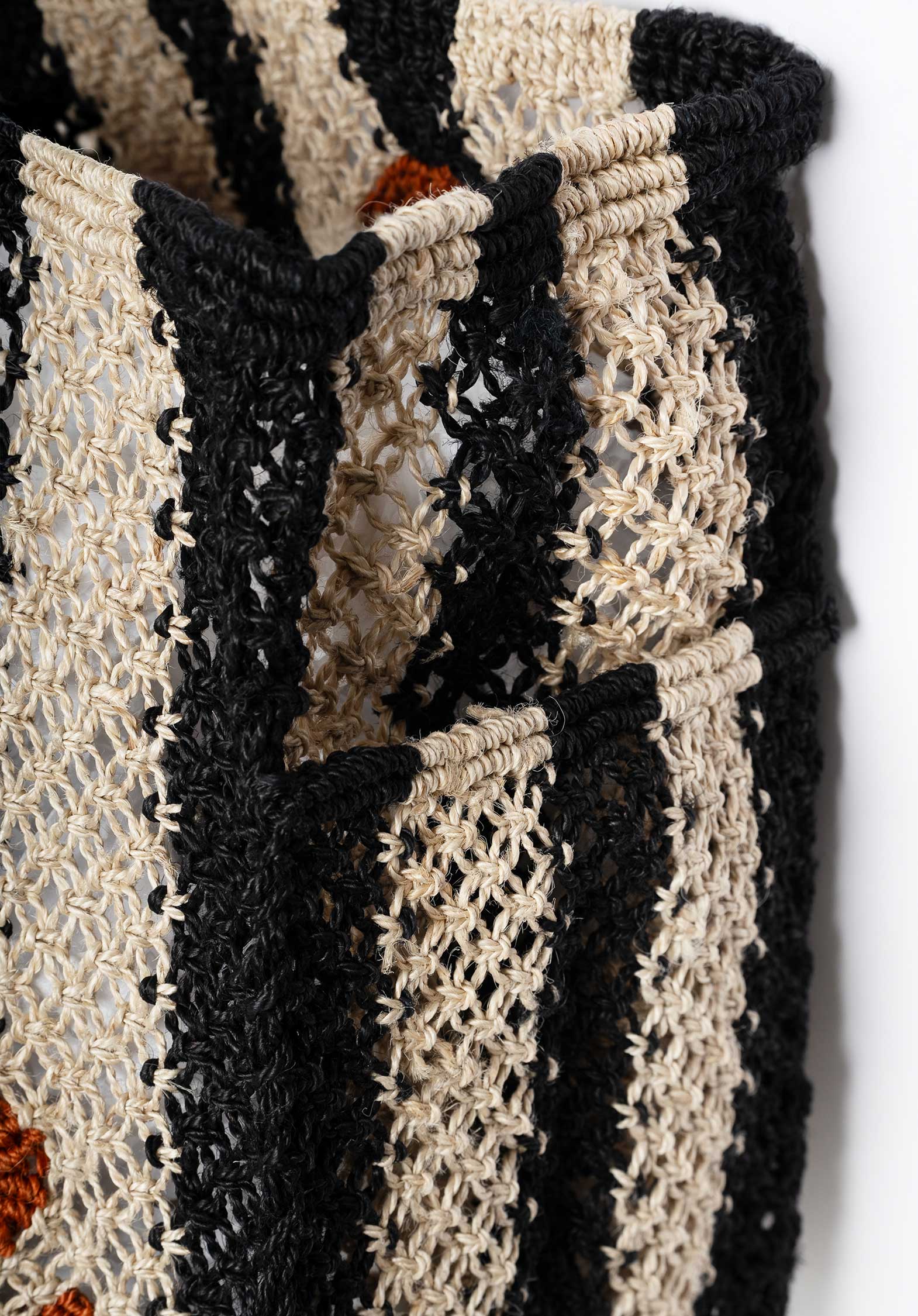 The Jacksons Barry "Bon Voyage" Jute Beach Bag - Black - Image 5