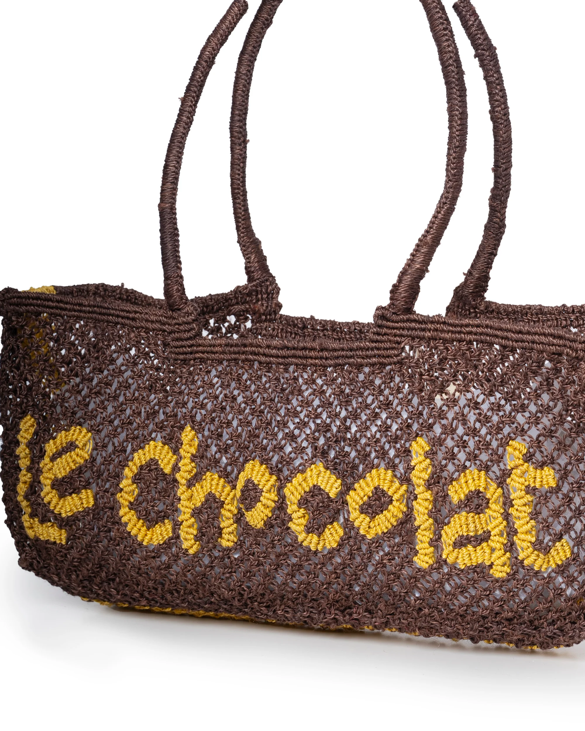 Eloise Jute Beach Bag – Chocolat  Eco-Friendly Tote Brown - Image 2