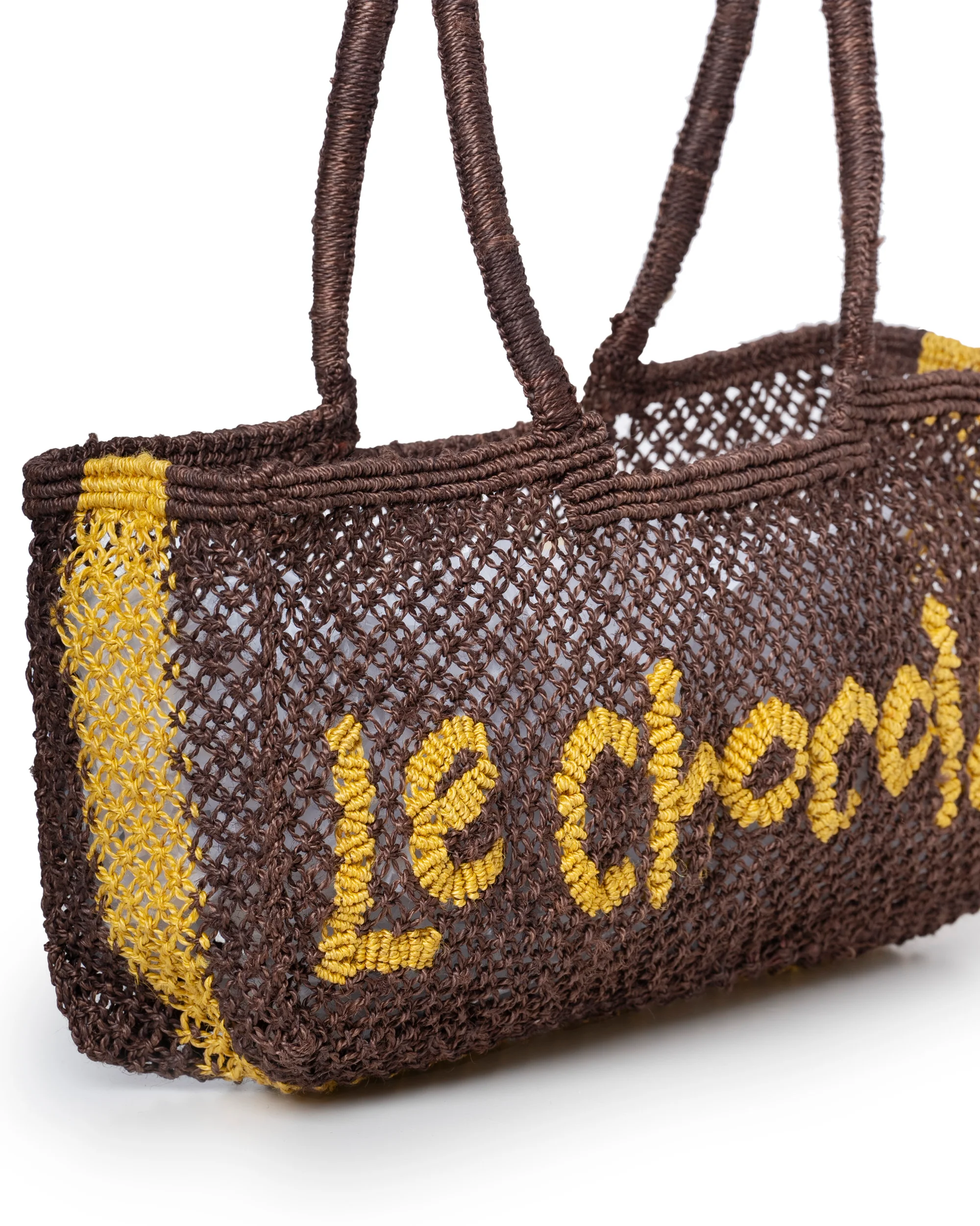 Eloise Jute Beach Bag – Chocolat  Eco-Friendly Tote Brown - Image 3