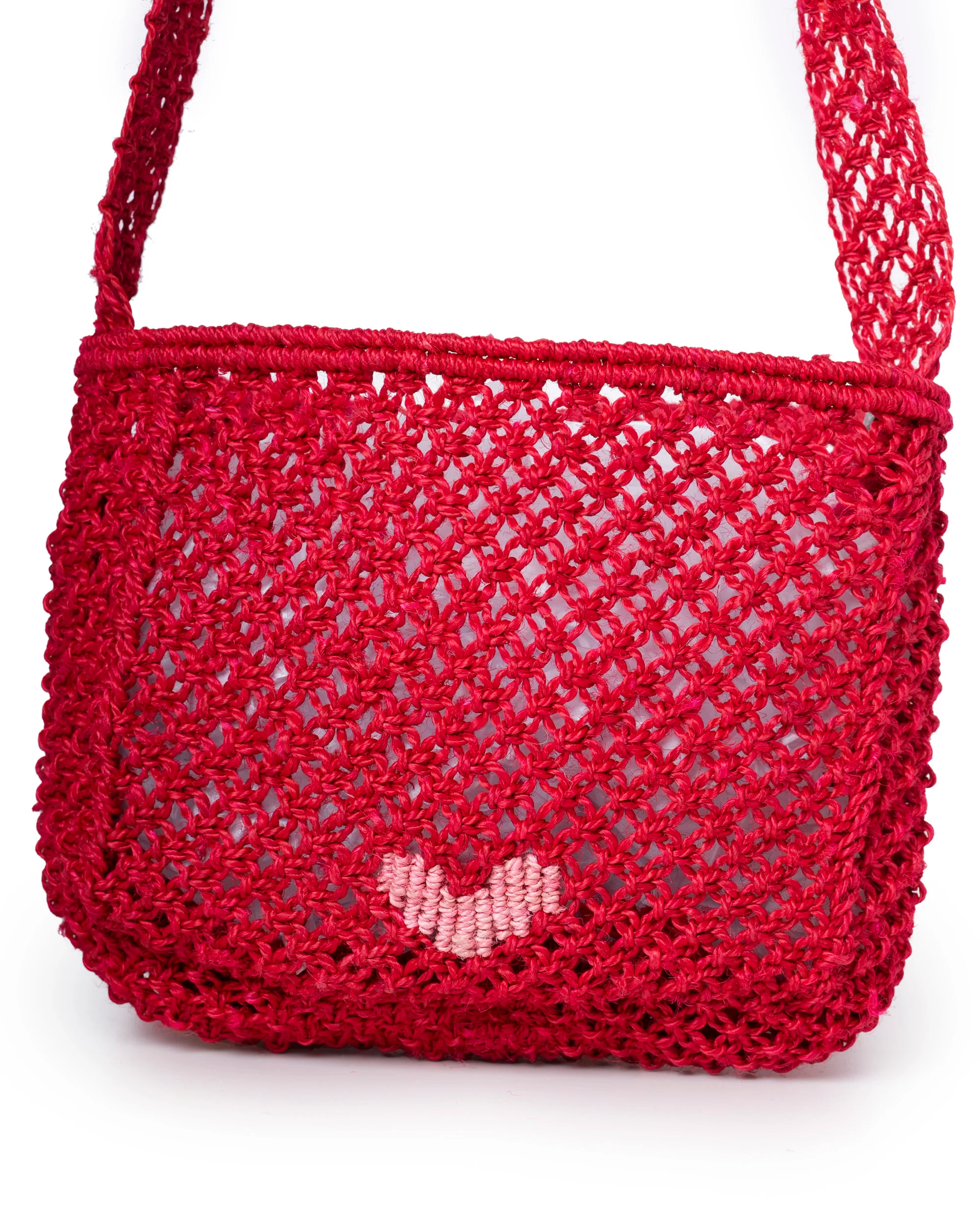 Women’s Premium Jute Beach Tote Bag – Lola Sweetheart Raspberry - Image 3