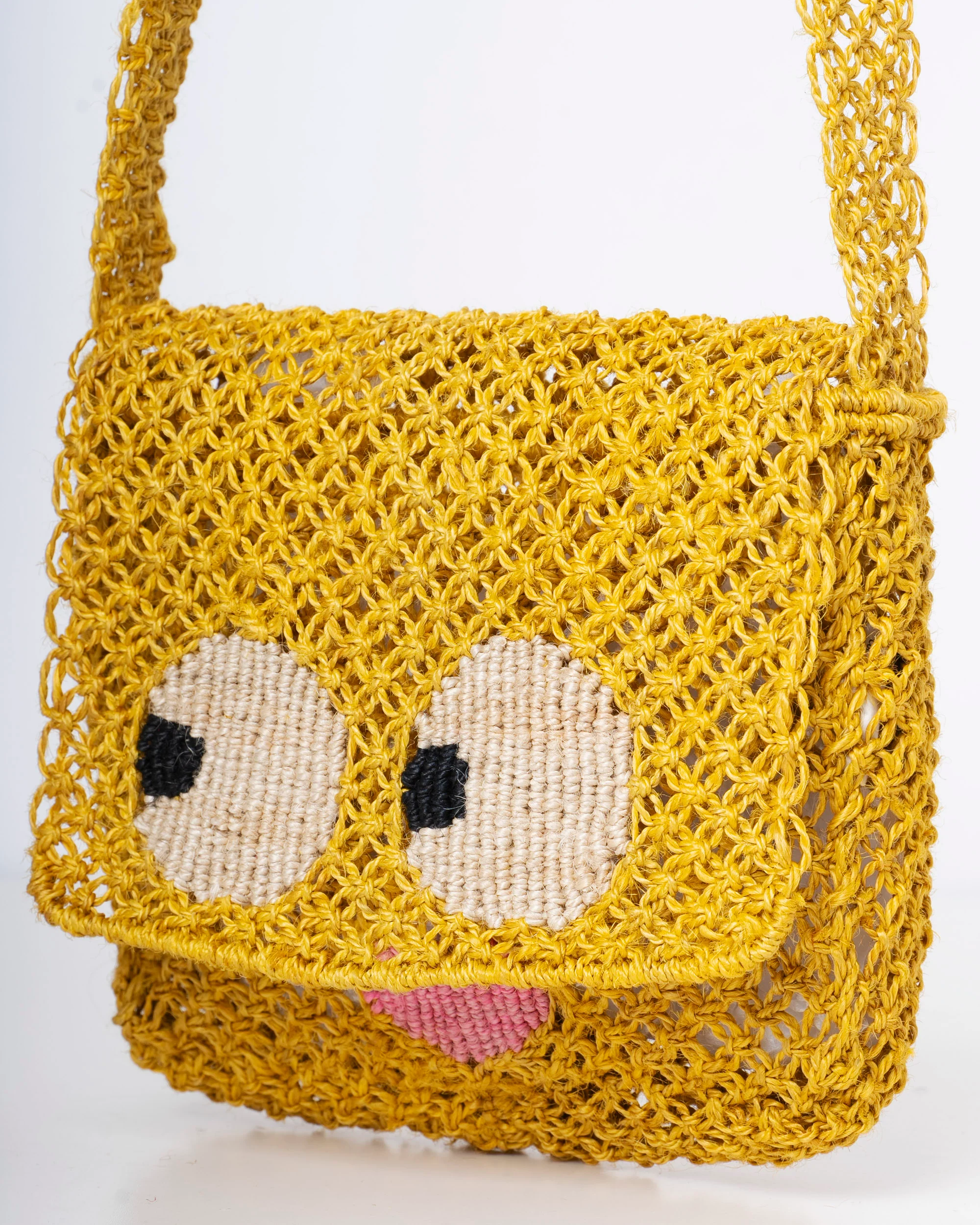 Women’s Premium Jute Beach Tote Bag – Lola Sweetheart Yellow - Image 3