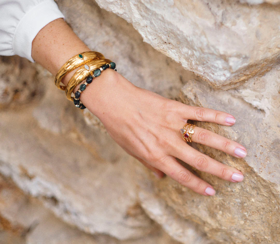 Ring Mini Coeur Bague Quartz-Citron - Image 2