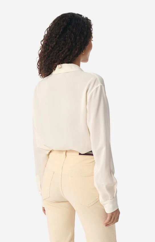 Vanessa Bruno Women's Druyat 100% Silk Long Sleeve Blouse - Ecru - Image 5