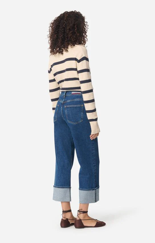 Vanessa Bruno Women's High-Waist Straight Leg Structured Denim Jeans -  Blue Royal - Image 5