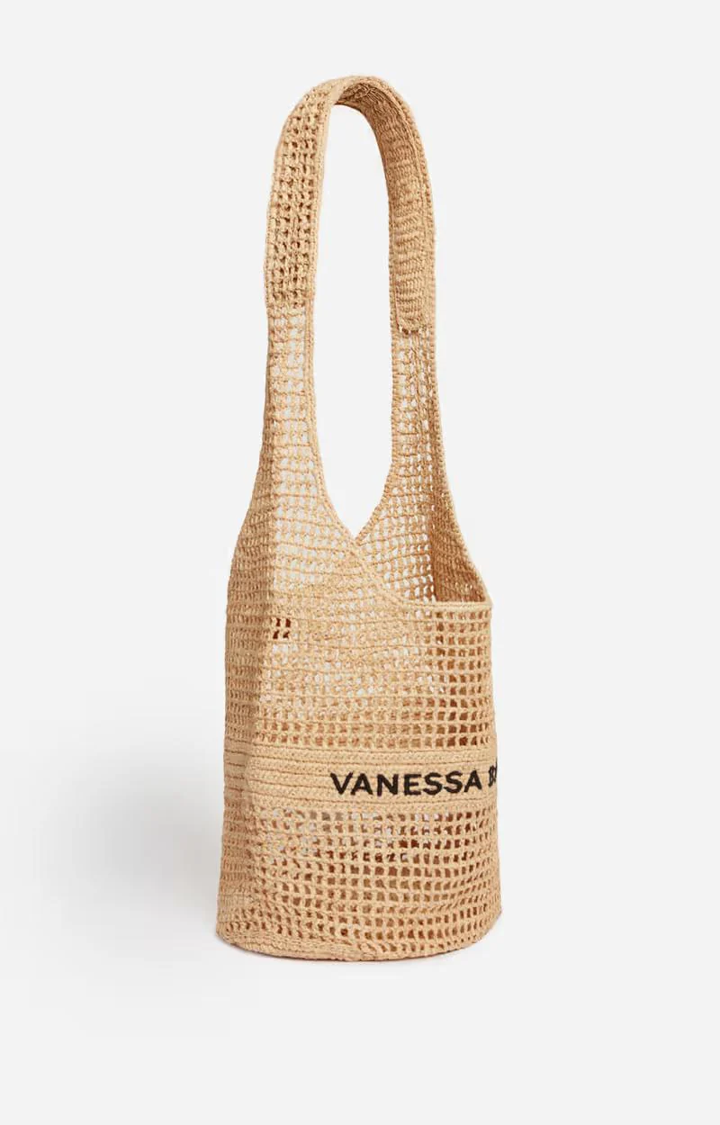 Women's Classic Beach Tote Bag Raffia - Sable-Noir - Image 2
