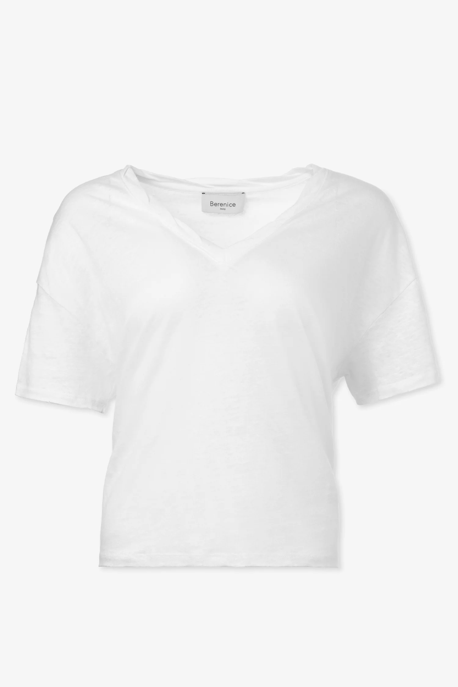 V-neck Linen T-shirt - Image 7