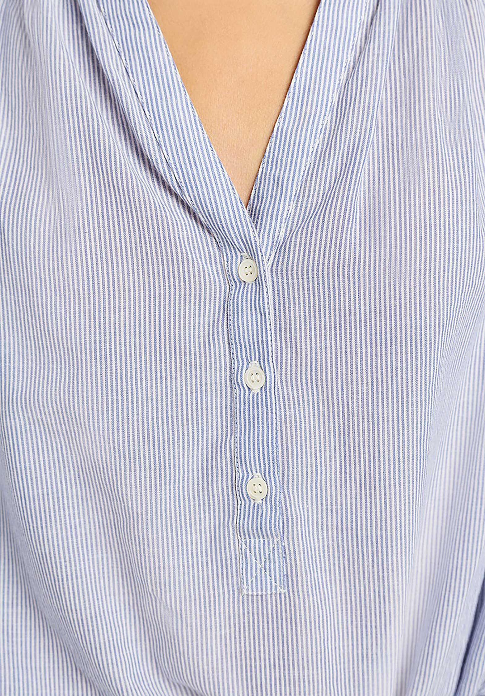 Blouse 1eva94-v09117 Blanc-Bleu - Image 4
