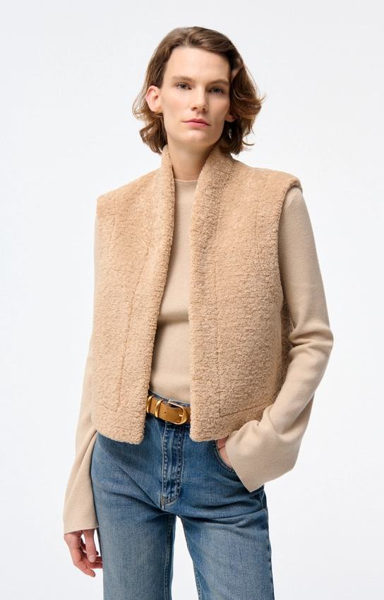 Gilet 4hva41-v02707 Biscuit - Image 3