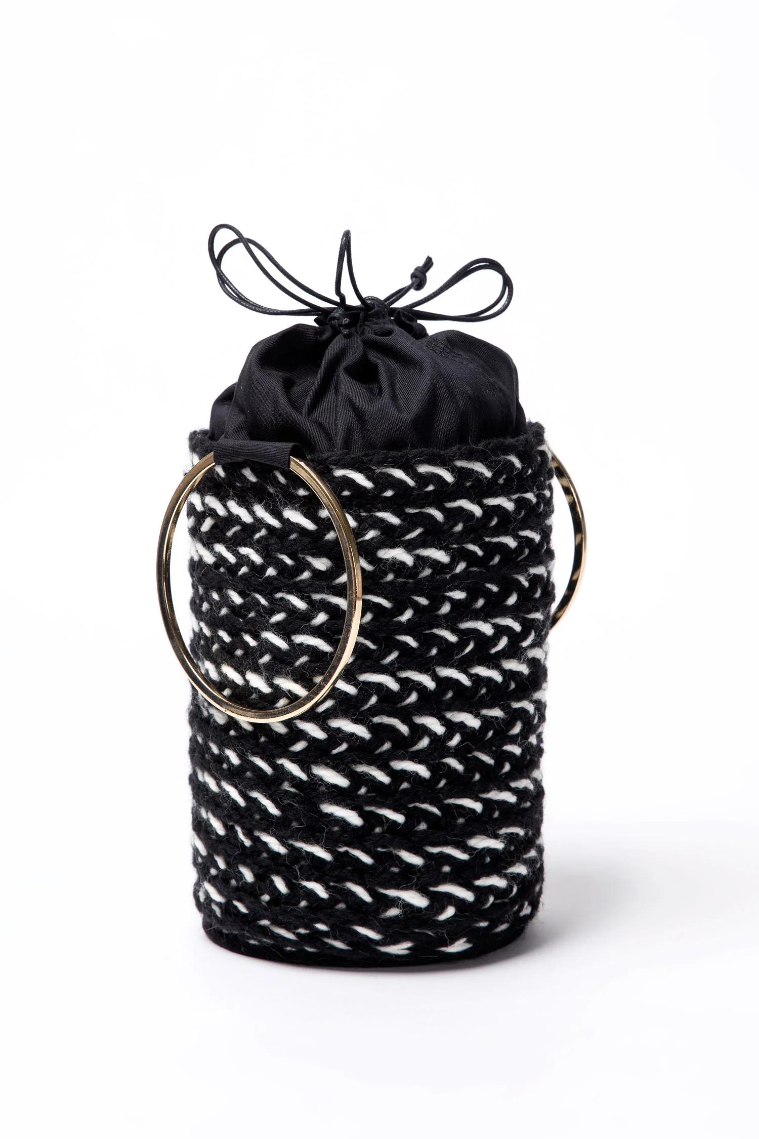 Wool Blend Knit Bucket Bag - Image 3