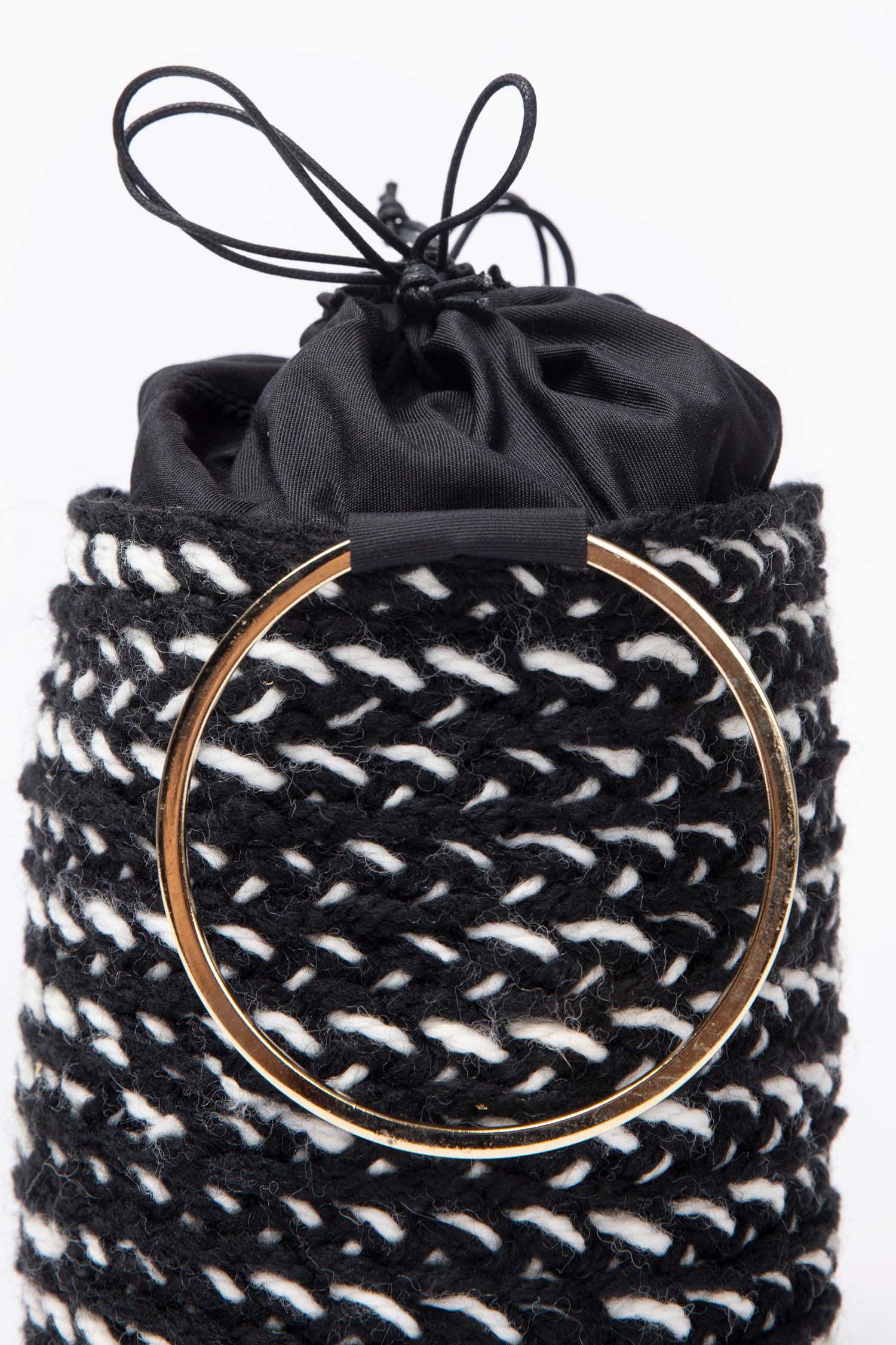 Wool Blend Knit Bucket Bag - Image 4