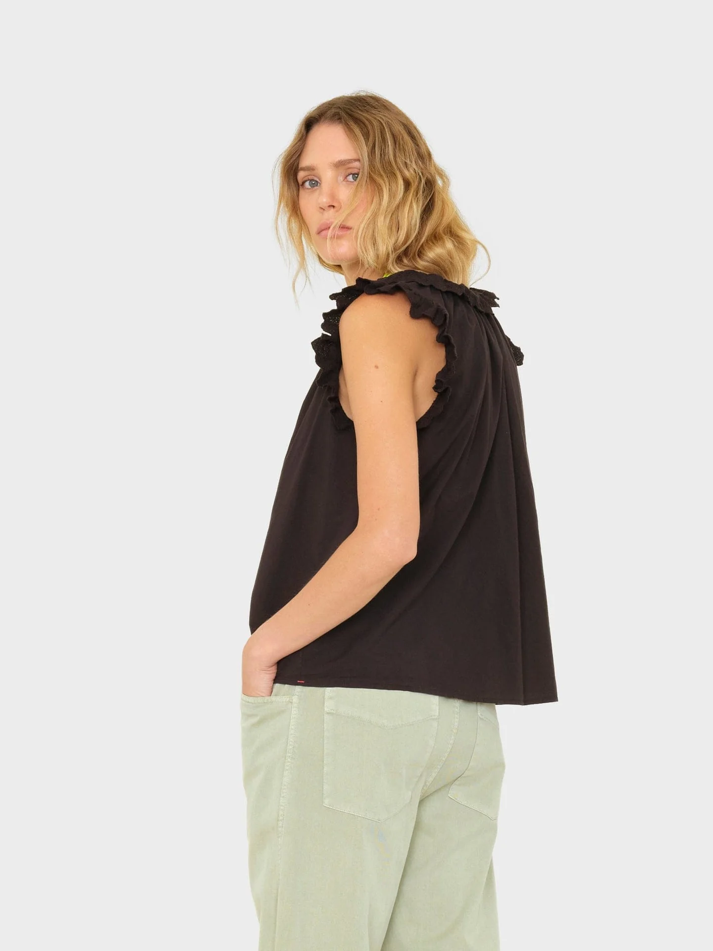 Blouse Bexie Top Black - Image 2