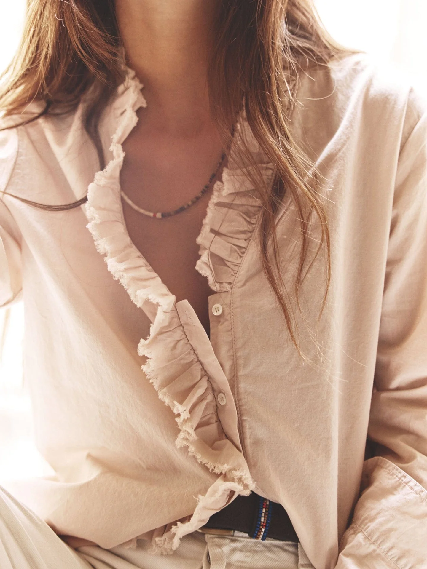 Blouse Kayde Shirt Parchment - Image 2