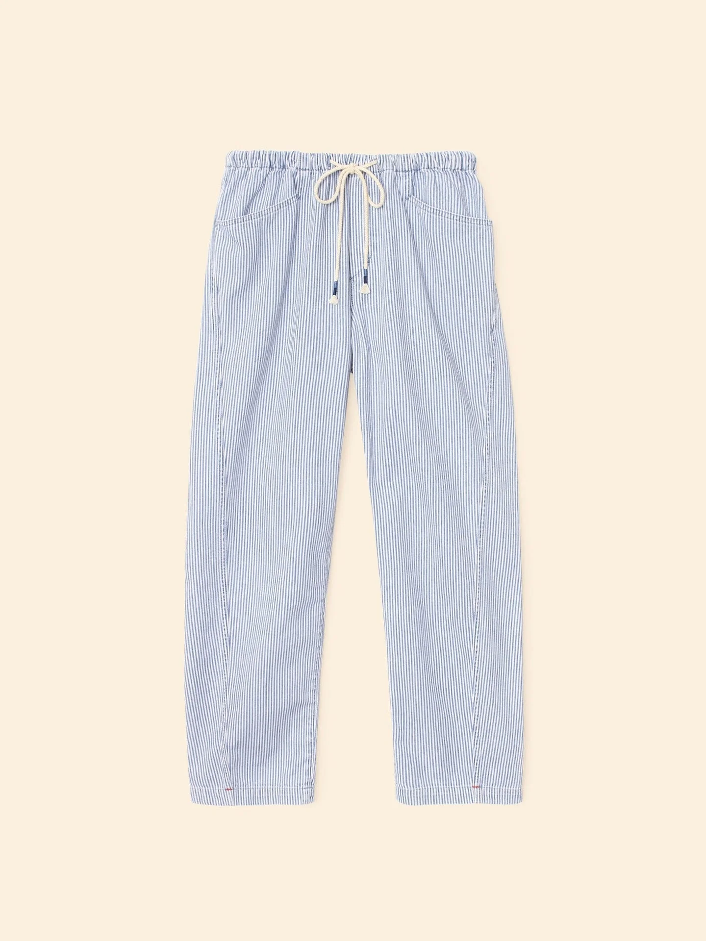 XIRENA Women's Baxter Barrel Leg Striped Denim Jeans - Railroad Blue Blue-Railroad - Image 3