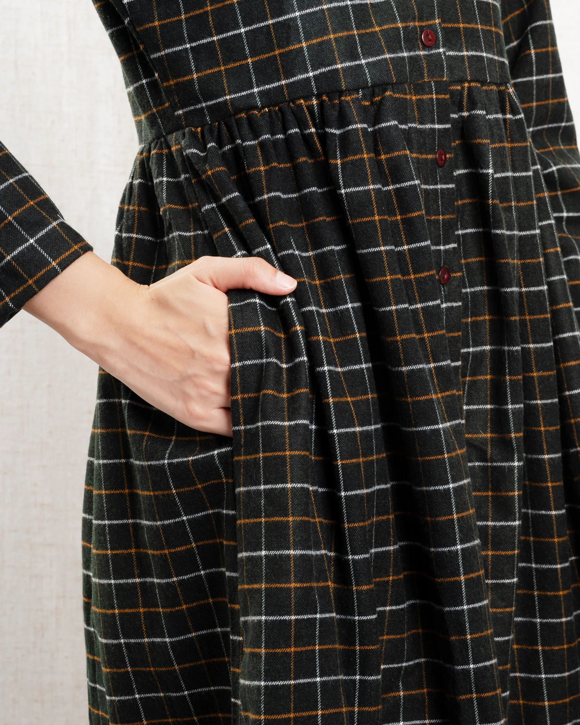 Women Dress Pre-Washed Italian Cotton Poplin - Cuore-Di-Bosco - Image 4
