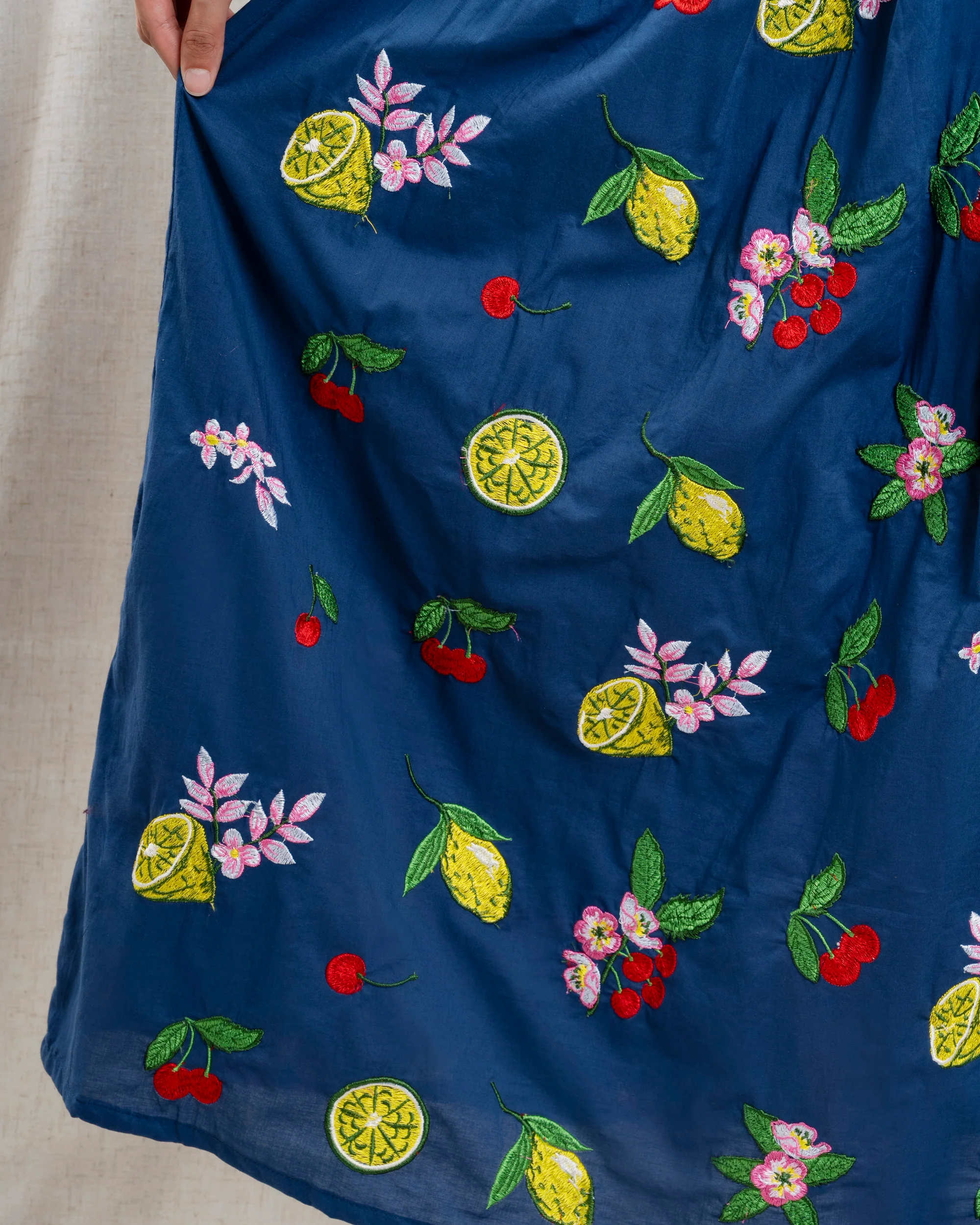Women's Skirt 100 Percent Cotton Poplin Lightweight - Lemon - Image 6